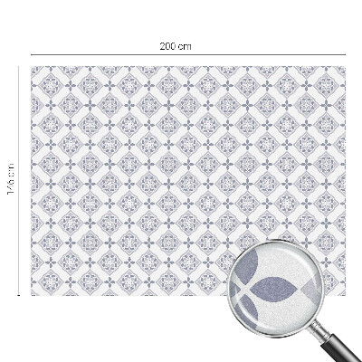 Privacy window film stained glass effect Floral rhombuses