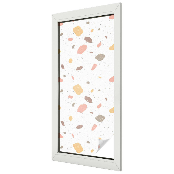 Privacy window film stained glass effect Abstract terrazzo
