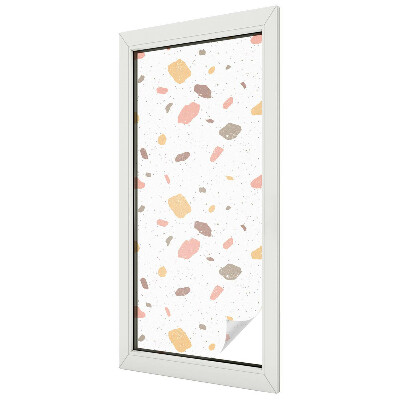 Privacy window film stained glass effect Abstract terrazzo