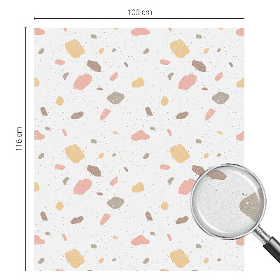 Privacy window film stained glass effect Abstract terrazzo