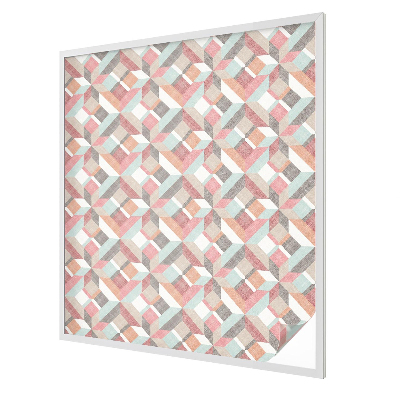 Privacy window film stained glass effect Geometric rhombuses