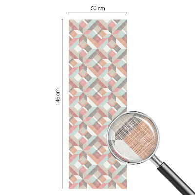 Privacy window film stained glass effect Geometric rhombuses