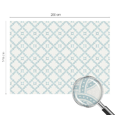 Patterned window film stained glass Blue geometry