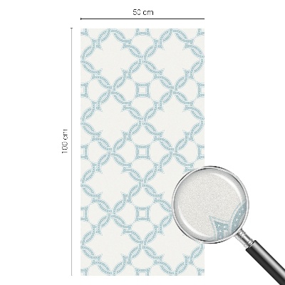 Patterned window film stained glass Blue geometry