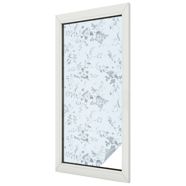 Privacy window film stained glass effect Subtle flowers