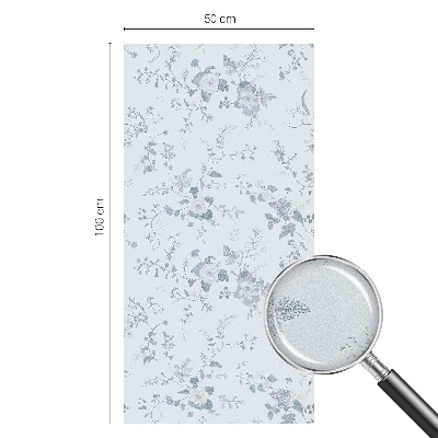 Privacy window film stained glass effect Subtle flowers