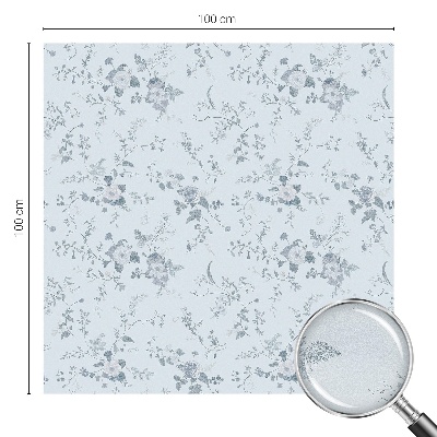 Privacy window film stained glass effect Subtle flowers