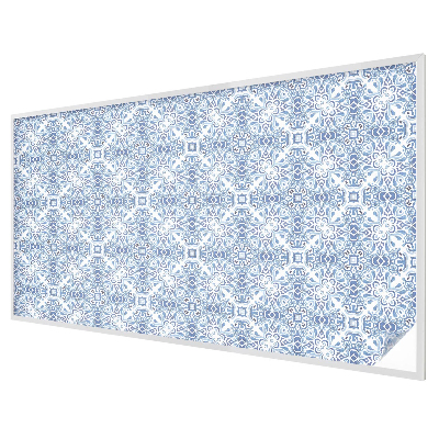 Patterned window film stained glass Blue tiles