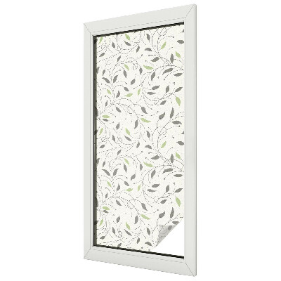 Coloured glass film for windows Leaves of shoots