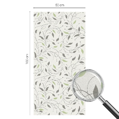 Coloured glass film for windows Leaves of shoots