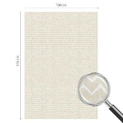 Patterned window film stained glass Beige zigzag