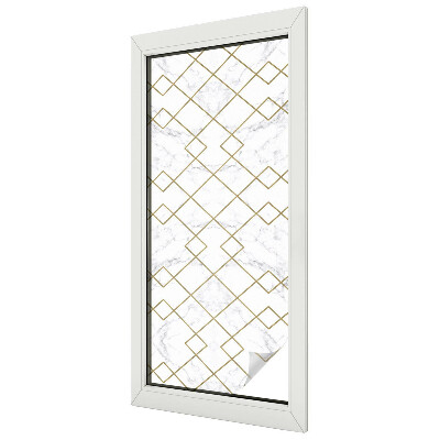 Frosted window film with stained glass pattern Geometric lines