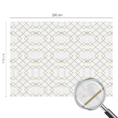 Frosted window film with stained glass pattern Geometric lines
