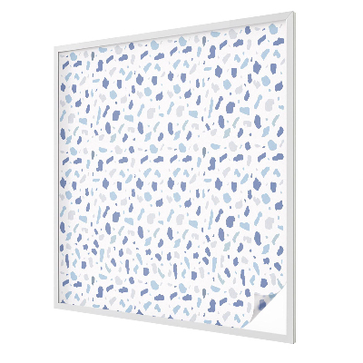 Privacy window film stained glass effect Blue patterns