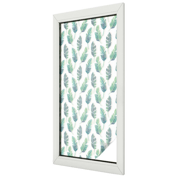 Patterned window film stained glass Tropical leaves