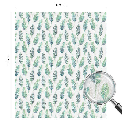 Patterned window film stained glass Tropical leaves