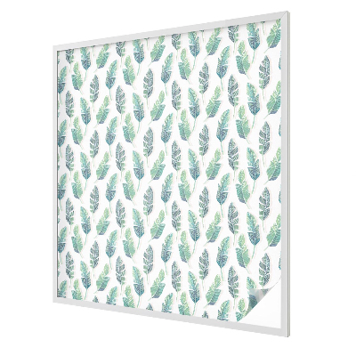 Patterned window film stained glass Tropical leaves