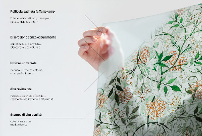 Patterned window film stained glass Tropical leaves