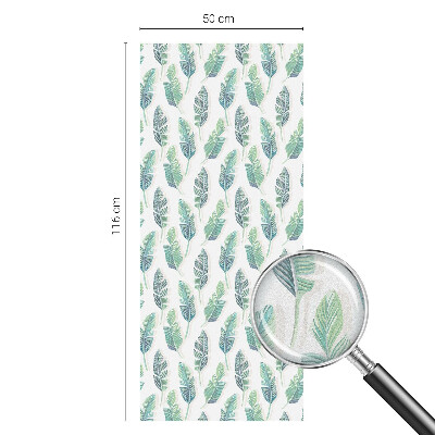 Patterned window film stained glass Tropical leaves