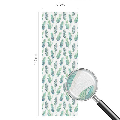 Patterned window film stained glass Tropical leaves