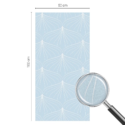 Frosted window film with stained glass pattern Harmonious fans