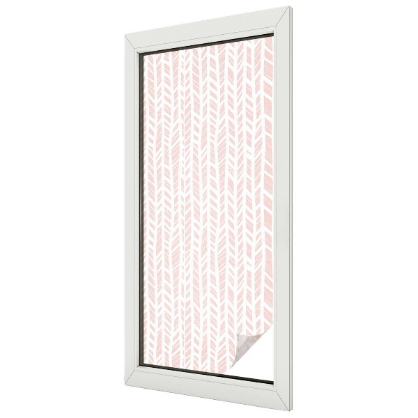 Privacy window film stained glass effect Pastel herringbone