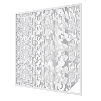 Decorative window film stained glass design Hexagonal solids