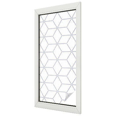 Frosted window film with stained glass pattern Purple rhombuses