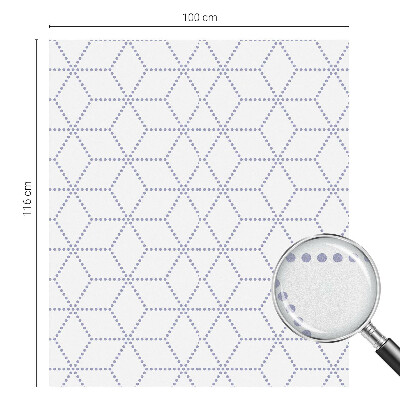 Frosted window film with stained glass pattern Purple rhombuses