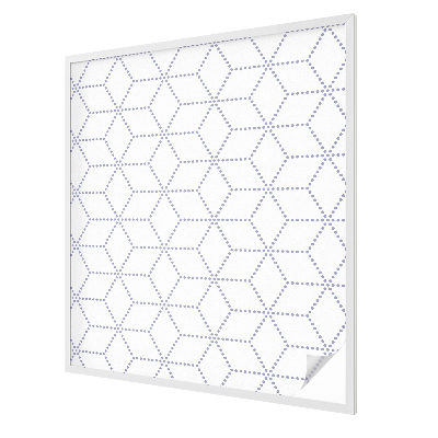 Frosted window film with stained glass pattern Purple rhombuses