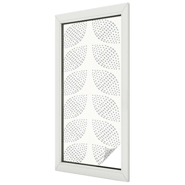 Patterned window film stained glass Dotted leaves