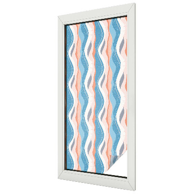 Coloured glass film for windows Wavy rhythm