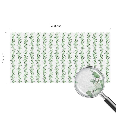 Privacy window film stained glass effect Green garlands