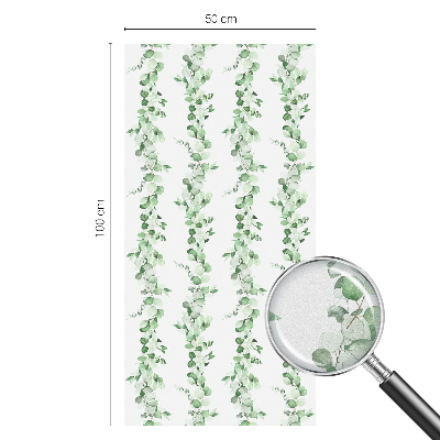 Privacy window film stained glass effect Green garlands