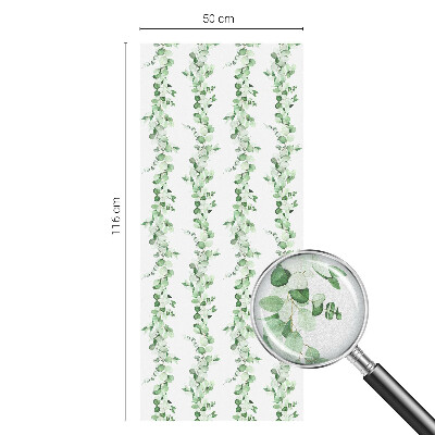 Privacy window film stained glass effect Green garlands