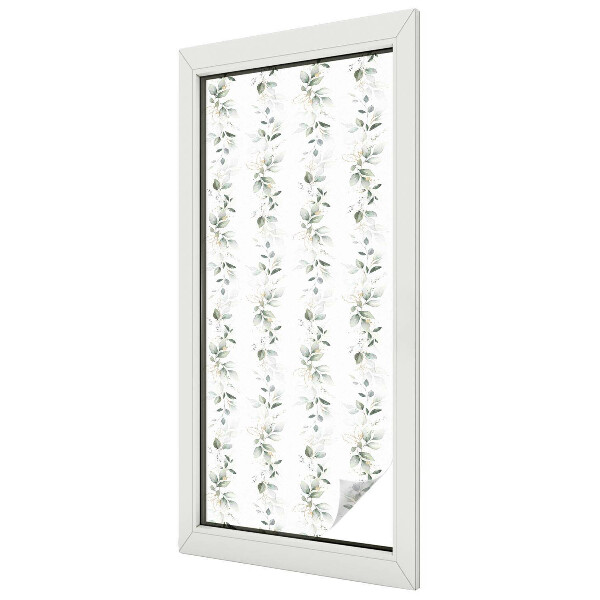 Frosted window film with stained glass pattern Plant charm