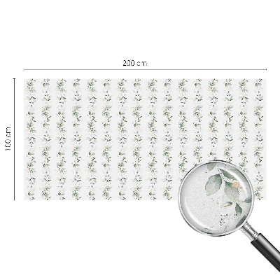 Frosted window film with stained glass pattern Plant charm