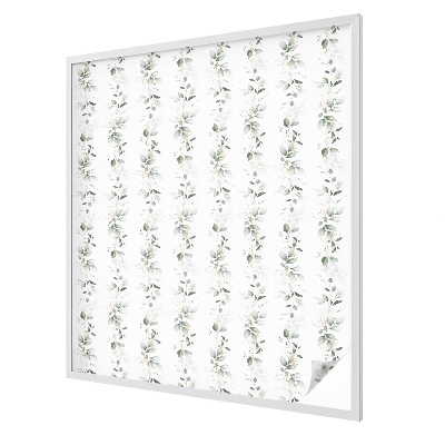 Frosted window film with stained glass pattern Plant charm