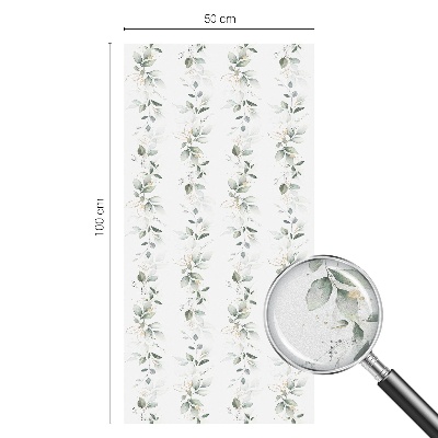 Frosted window film with stained glass pattern Plant charm