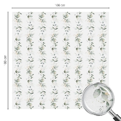 Frosted window film with stained glass pattern Plant charm