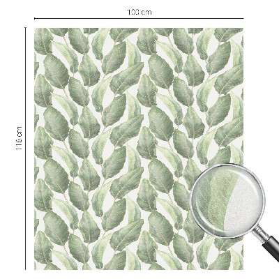 Patterned window film stained glass Green leaves