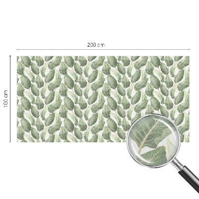 Patterned window film stained glass Green leaves