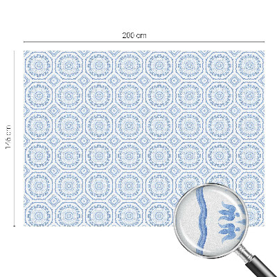 Frosted window film with stained glass pattern Floral ornaments