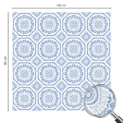 Frosted window film with stained glass pattern Floral ornaments