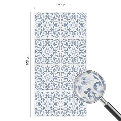 Privacy window film stained glass effect Floral ornaments