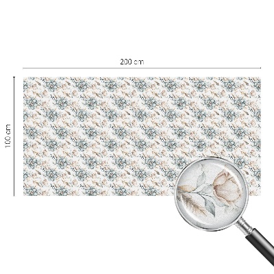 Frosted window film with stained glass pattern Floral elegance