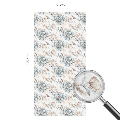 Frosted window film with stained glass pattern Floral elegance