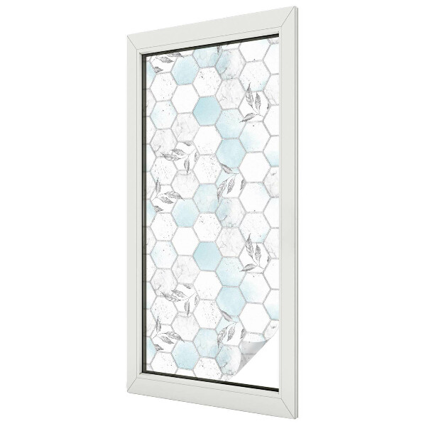 Decorative window film stained glass design Leaf tiles