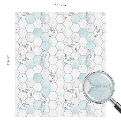 Decorative window film stained glass design Leaf tiles