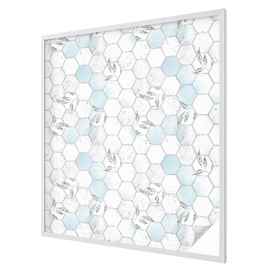 Decorative window film stained glass design Leaf tiles